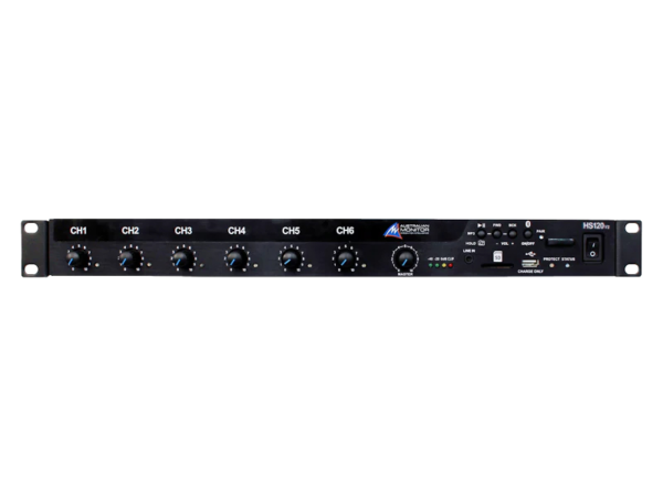 120 watt mixer amplifier, class D, 1RU