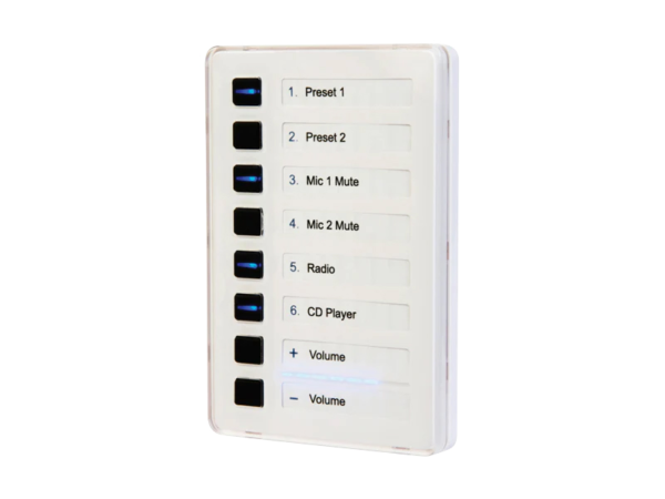 Control panel for AMD mixer amplifiers - White