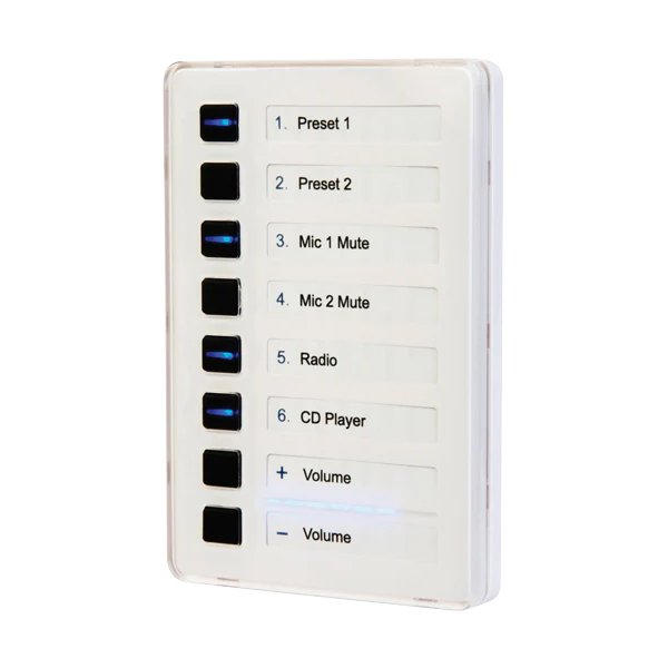 Control panel for AMD mixer amplifiers - White
