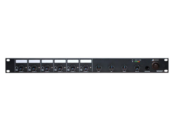 1RU Rack Mixer - 6 dual balanced mic/line inputs