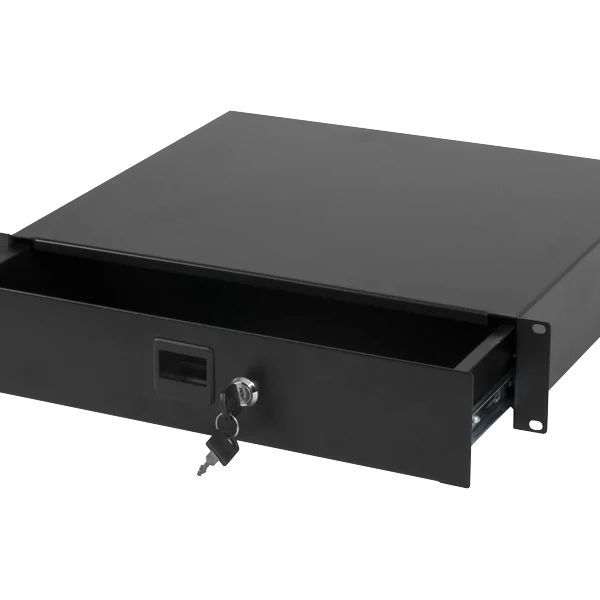2RU lockable rack drawer