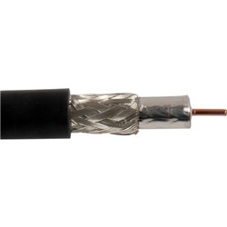 L-5CFB-BK Coax Cable RG6-Type, 7.5mm O/D  - BLACK