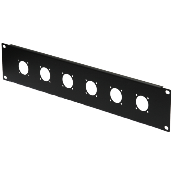 2RU 6 Connector 19" Rack Mount Panel