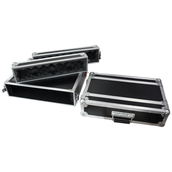 2RU 19" Rack Mount Radio Microphone Carry Case; 300mmD