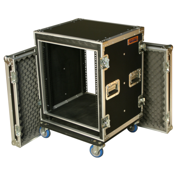 12RU Anti-Shock 19" Rack Mount Case with Castors; 625mmD (excluding Covers)