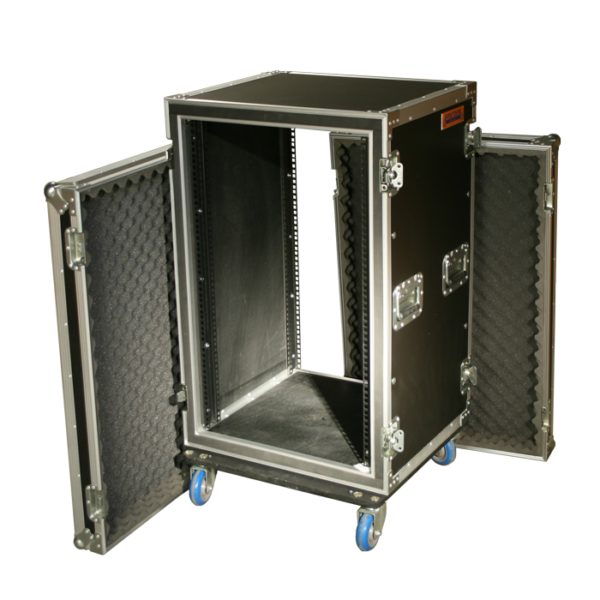 A18U Anti-Shock 19" Rack Mount Case with Castors; 500mmD (excluding Covers)