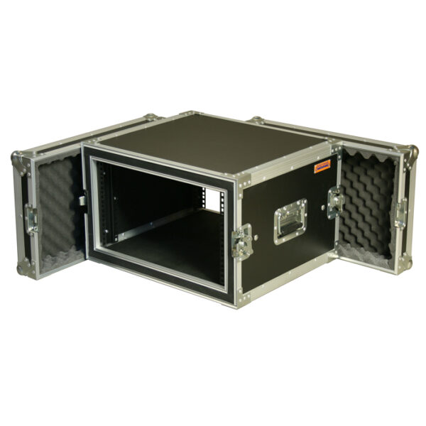 6RU Anti-Shock 19" Rack Mount Case; 300mmD (excluding Covers)