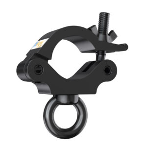 50mmdeg. Medium Duty (200kg) Eye Bolt Half-Coupler - Black