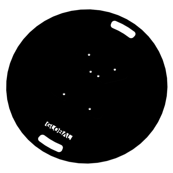 A33-34 Truss 1000mmdeg. x 6mm Laser Cut Steel Base Plate - Black