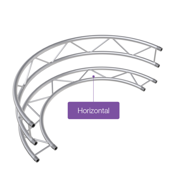 F32 Flat 3.0mR (6.0m) 45deg. Radial Truss - Horizontal (8 parts to a Circle)
