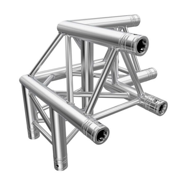 F33 Tri Truss 3 Way 90deg. Horizontal Corner (Apex Up) to Vertical Junction - Left