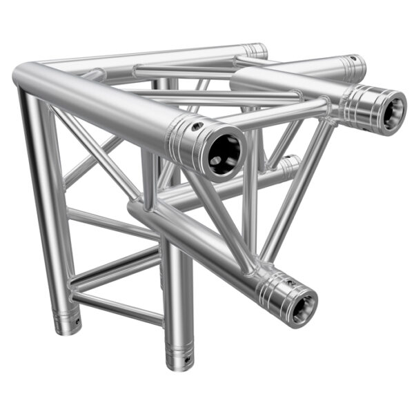 F33 Tri Truss 3 Way 90deg. Horizontal Corner (Apex Down) to Vertical Junction - Right