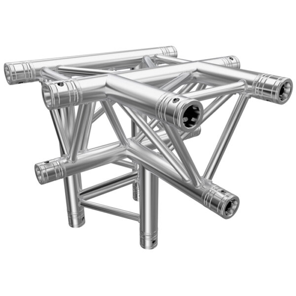F33 Tri Truss 4 Way Horizontal T- to Vertical Junction (Apex Down)