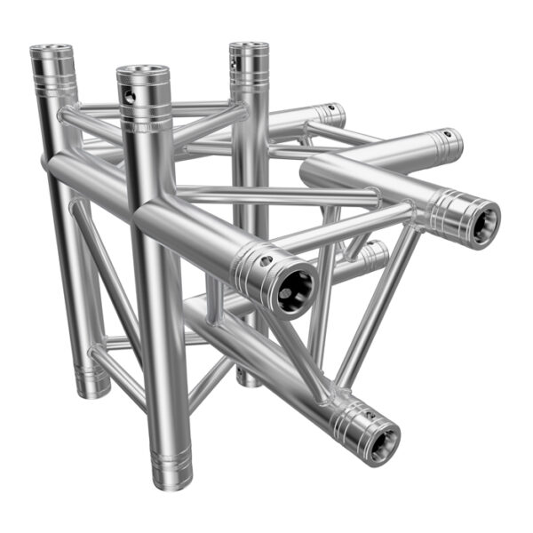 F33 Tri Truss 4 Way 90deg. Horizontal Truss Corner to Vertical Junction (Up & Down) - Right