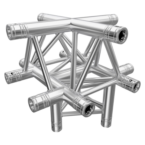 F33 Tri Truss 5 Way Horizontal X- to Vertical Junction (Apex Up)