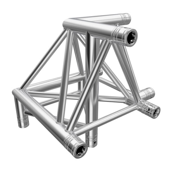 F43P Tri Truss 3 Way 90deg. Horizontal Corner (Apex Up) to Vertical Junction - Right
