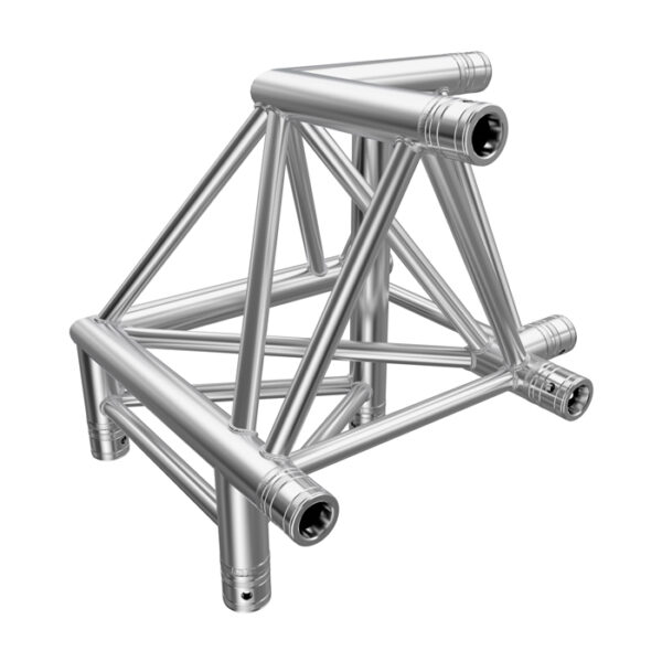 F43P Tri Truss 3 Way 90deg. Horizontal Corner (Apex Up) to Vertical Junction - Left