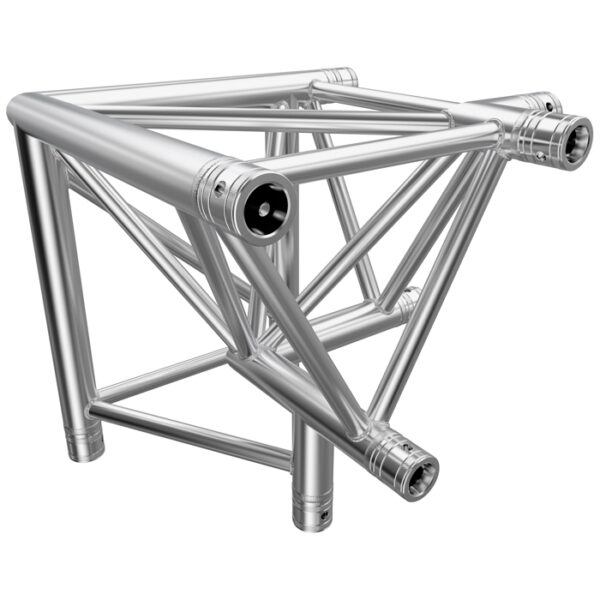 F43P Tri Truss 3 Way 90deg. Horizontal Corner (Apex Down) to Vertical Junction - Left