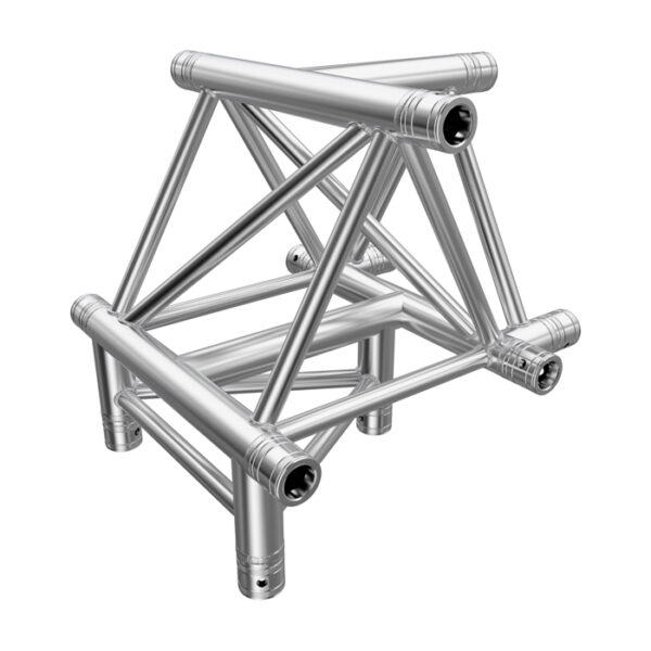 F43P Tri Truss 4 Way 90deg. Horizontal T- to Vertical Junction (Apex Up)
