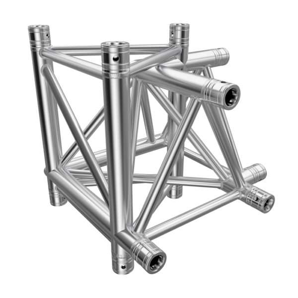 F43P Tri Truss 4 Way 90deg. Horizontal Truss Corner to Vertical Junction (Up & Down) - Left