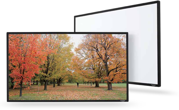 112" 16:9 Edge premium 4K UltraHD fixed flocked frame screen