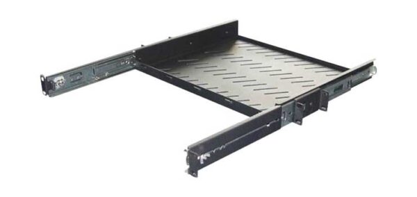 RACK SHELF 1U SLIDING BLK