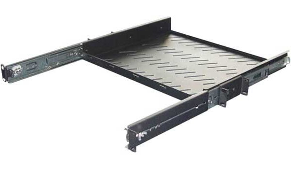 RACK SHELF 1U SLIDING BLK