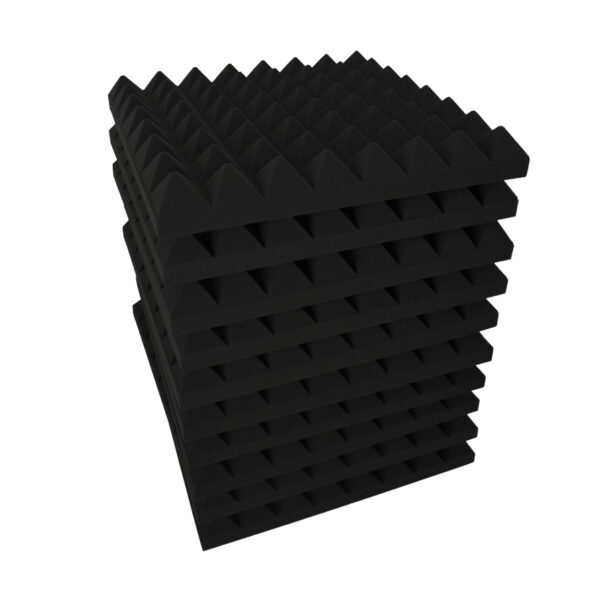 ISOPYRAMID Pyramid Acoustic Foam Panel 10 Pieces