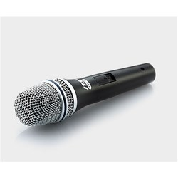 Slim dynamic mic with switch, for instrument or vocals, includes XLR cable