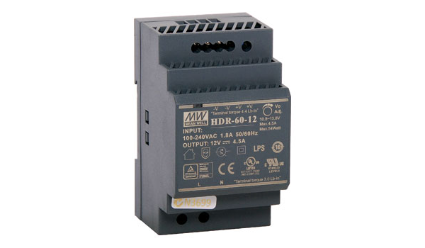 PWR SUP DIN RAIL 54W /12V 4.5A
