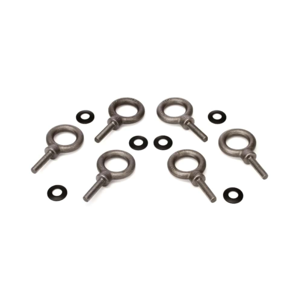 Suspension kit for E Series containing 6 x M8 stainless forged shoulder eyebolts