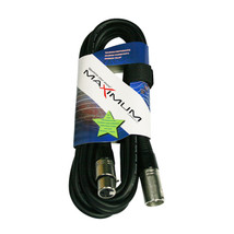 3 metre XLR to XLR mic cable, black cable, nickel plated connectors