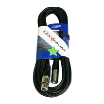 5 metre XLR to XLR mic cable, black cable, nickel plated connectors