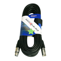 10 metre XLR to XLR mic cable, black cable, nickel plated connectors