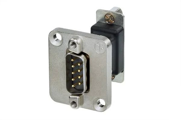 9-Pole D-SUB feedthrough, male-female