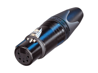 Female  5-Pin Line Connector - Black/Silver Pins