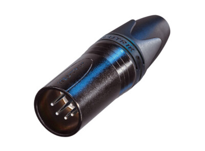 Male  5-Pin Line Connector - Black/Silver Pins