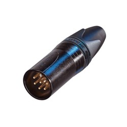 XLR 10 pin Female XX Series 14mm jacket black, gold contacts