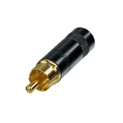 Metal RCA Plug (Male ) - Gold Plated Contacts / Black Shell