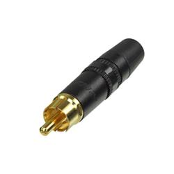 Deluxe Metal RCA Plug - Gold Plated Contacts / Black