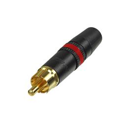 Deluxe Metal RCA Plug - Gold Plated Contacts / Red