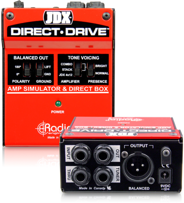 Radial JDX DIRECT-DRIVE - Guitar amp simulator with 3 amp settings and balanced DI out