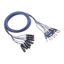 8 way, XLR-F to 6.3mm (2 conductor) jack loom, 3 metre