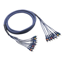 8 way, RCA to RCA cable loom, 3 metre