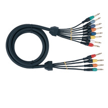 4 way insert loom, 4 x 6.3mm TRS jacks to 8 x 6.3mm TS jacks, 6 metre